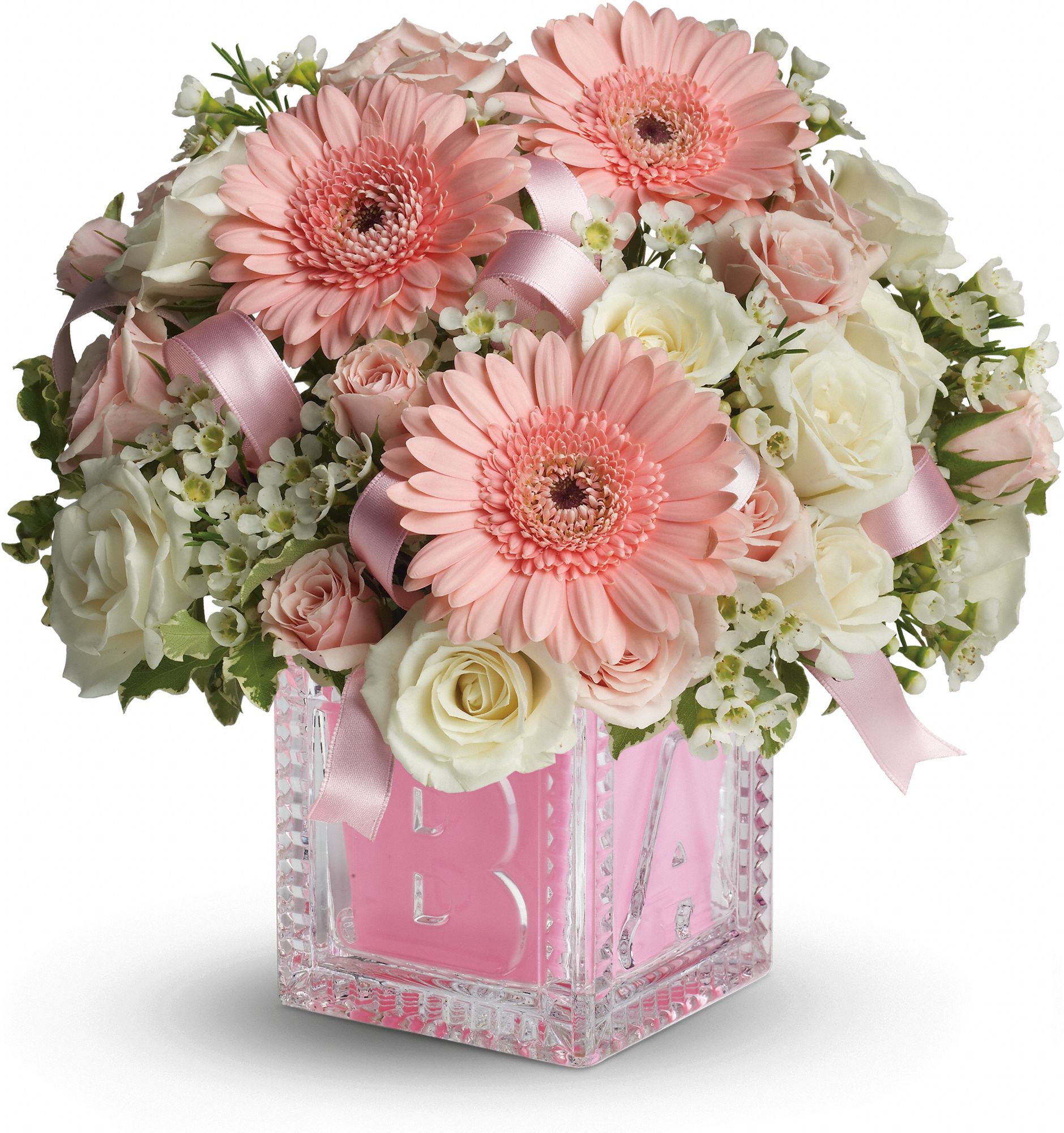 Baby's First Block By Teleflora - Pink Bouquet - Teleflora