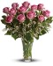 Make Me Blush - Dozen Long Stemmed Pink Roses Bouquet - Teleflora